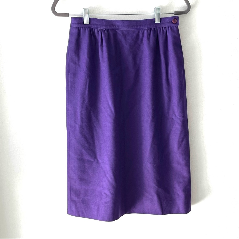 Pendleton Purple Virgin Wool Skirt - image 1